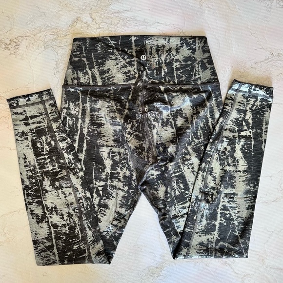 Lululemon Wunder Under Hi-Rise Leggings Full-On Luxtreme Brindle Shine Foil 28” - Picture 3 of 8